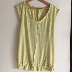 Yellow Lululemon Top with Cinched Waist